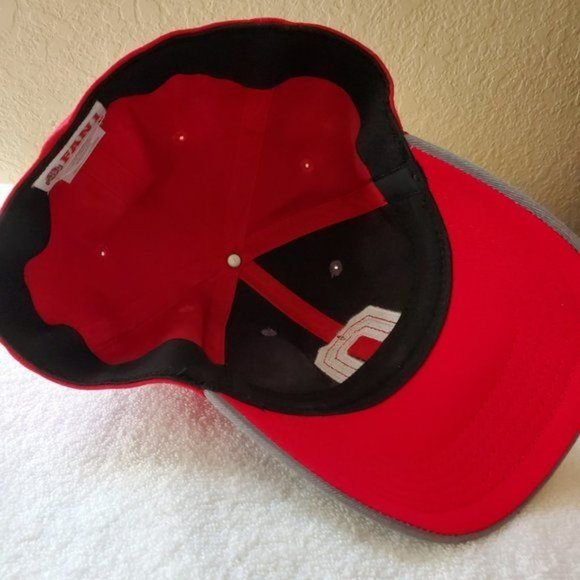 Ohio State FAN 1 Baseball Hat OSFM Red Gray Cap Buckeyes - Picture 5 of 7